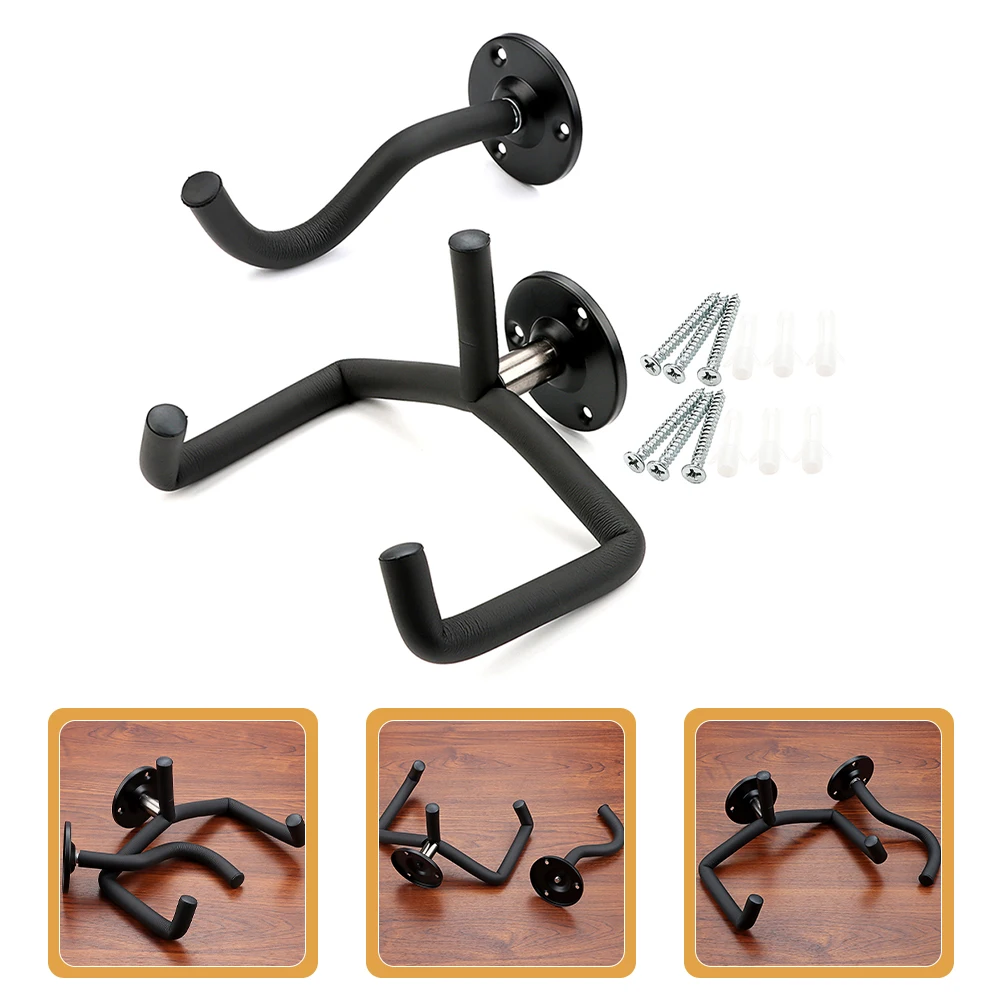 Metal Guitar Hanger Hook Wall Mount Non-Slip Holder Stand For Guitar Ukulele Violin Bass Guitar Instrument Accessories Guitar