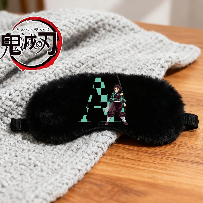 

Demon Slayer Soft Plush Sleeping Mask Anime Tanjirou Print Eyes Masks Sleeping Blindfold Eye Cover Mask Kid Adult Eyepatch Gifts