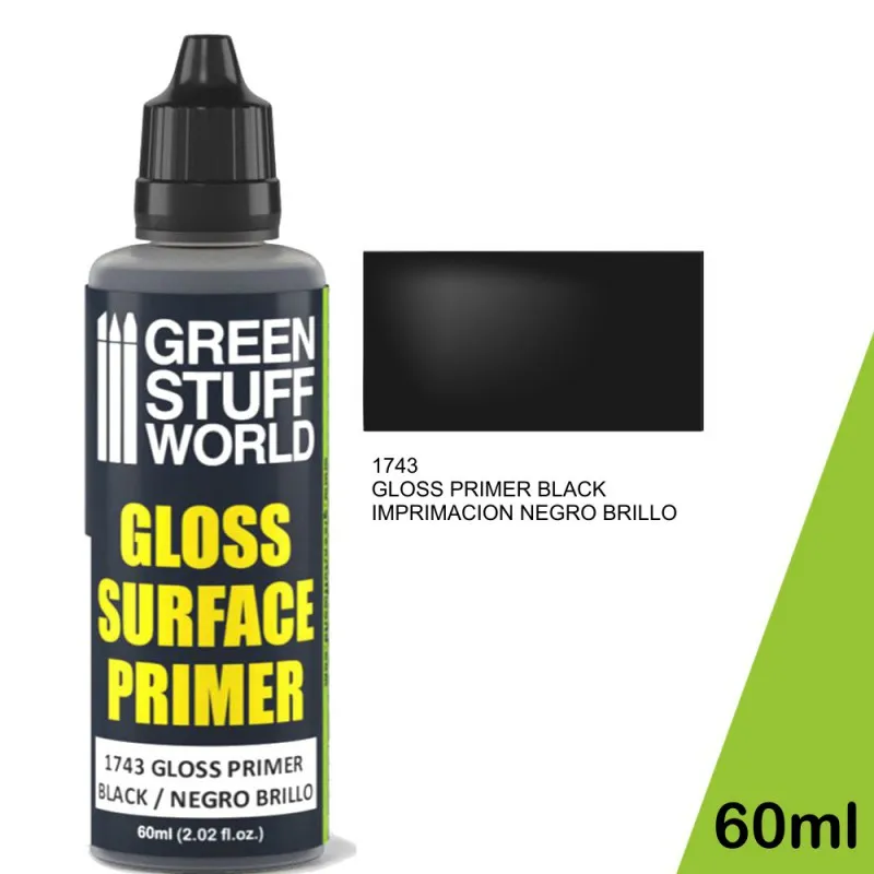 Primer black Bright light Green Stuff  World black white ash red green Matte finish 60ml GSW Water Replenishing soil