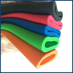 New Colour NBR Rubber Foam Glossy Sponge Tube Insulation Sleeve Ring Anti-bumper Handle Hollow Foams ID 6mm-40mm