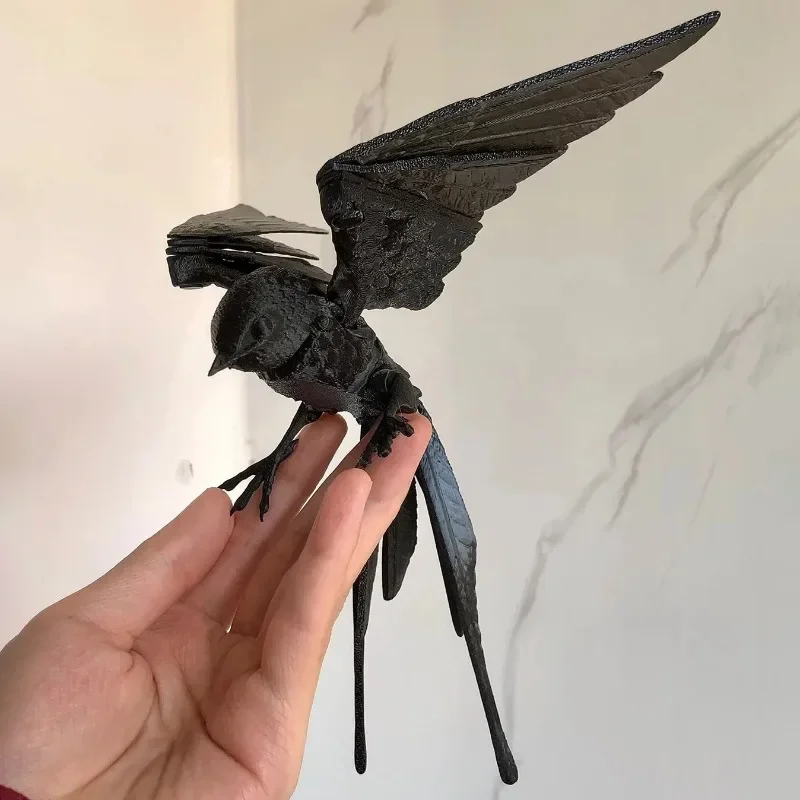 3D Printing Bird Model Model Joints Movable Gift Beautiful Ornaments Decorative Scenery Gradient Color Rain Swallow Hand Toy