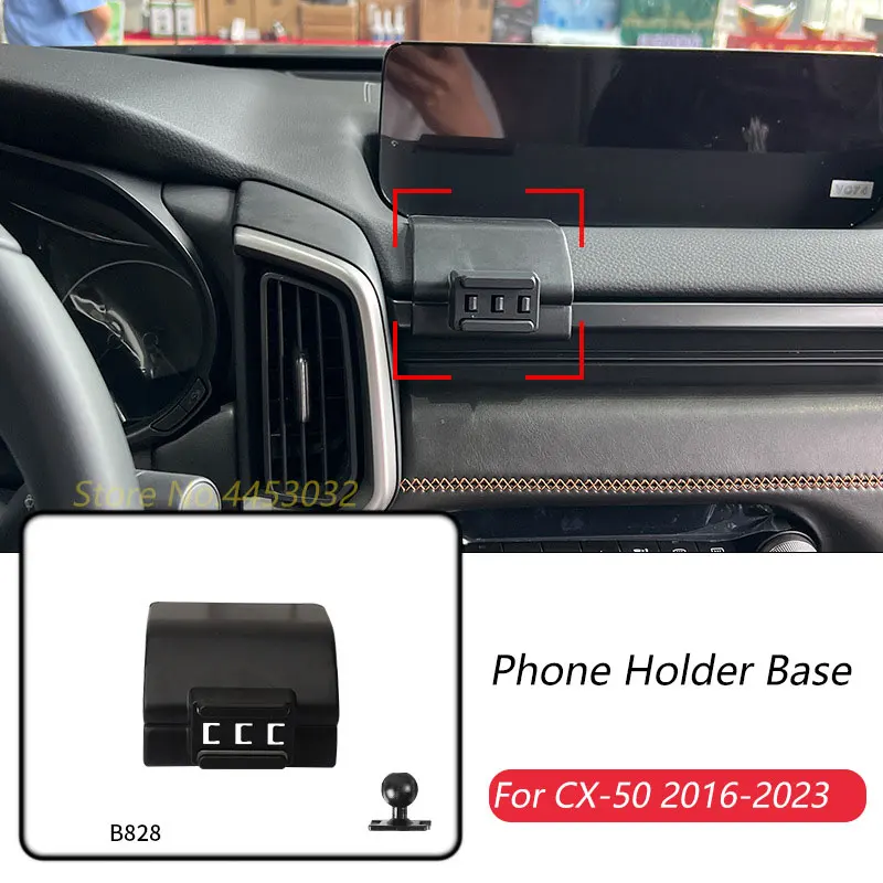 Car Phone Holder Base Special Mounts For Mazda CX-50 2016-2023 Fixed Air Outlet Bracket Base Accessories With Ball Head 17mm