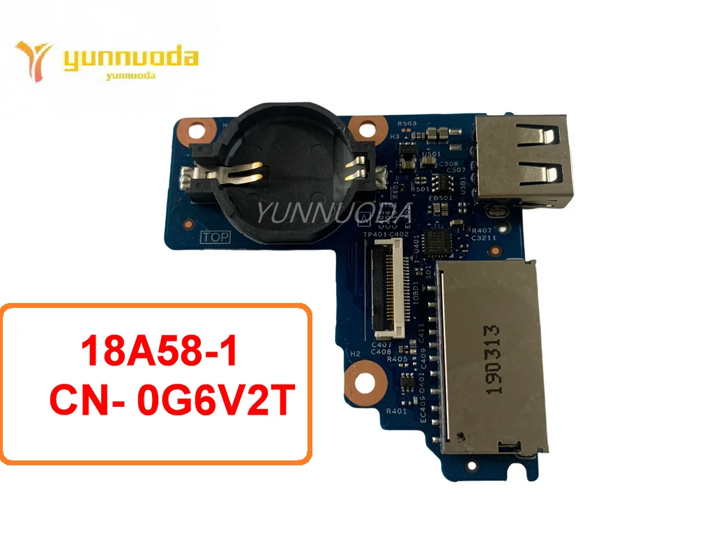 18A58-1  for Dell Latitude 3500 3400 USB SD Card Reader IO Circuit Board  CN- 0G6V2T  tested good