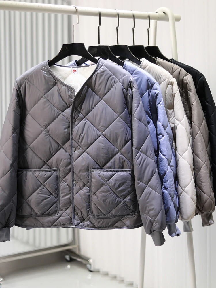 

Утепленная хлопковая куртка для пар, легкая, теплая, повседневная, на флисовой подкладке, утолщенная, осенне-зимняя, мужская и женская, с воротником, хлопковое пальто