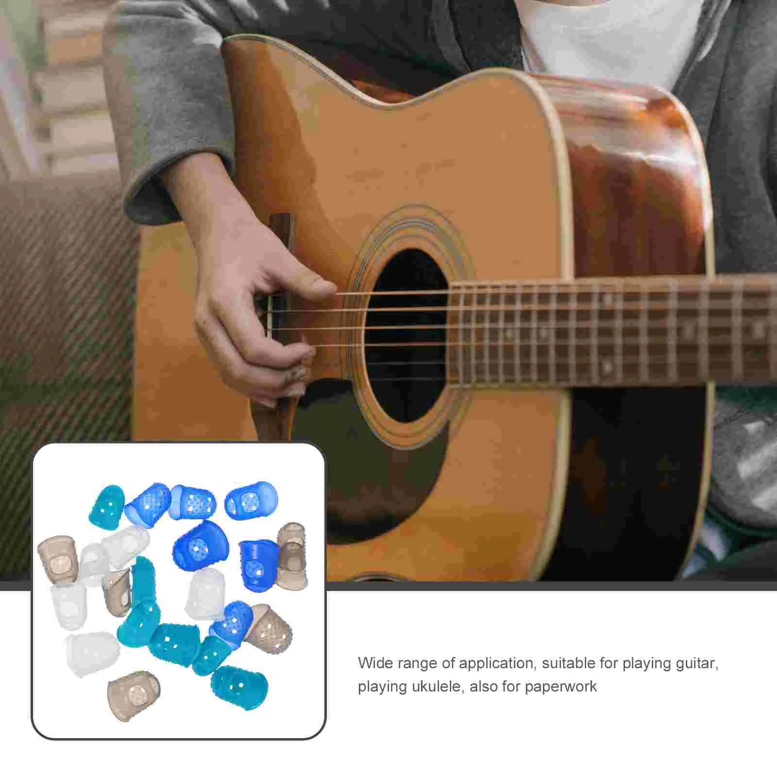 Rubber Finger Tips Guard Sizes Gel Finger Cots Anti Slip Silicone Finger Caps Finger Protectors