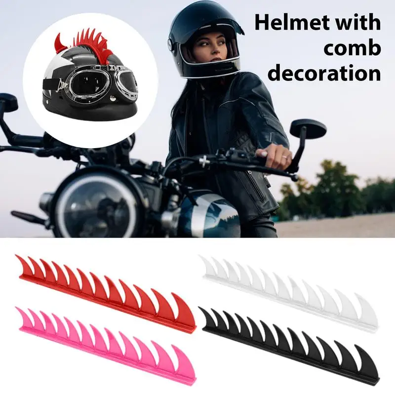 Motorcycle Helmets Stickers Helmets Spikes Sticker Motorcycle Helmets Decor Flexible Adhesive Decorative Spikes For Motorcycle