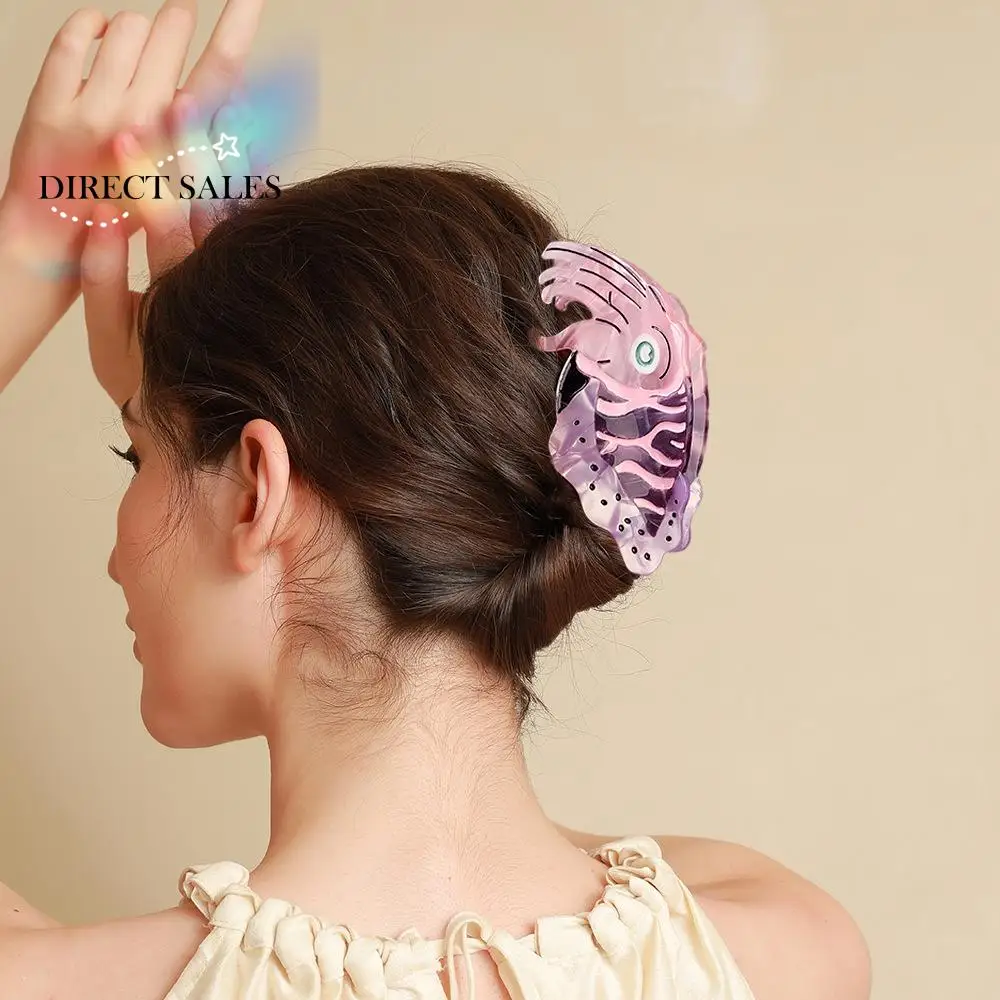 

Work Sweet Acetate Fish Hair Claw Noctilucent Acetic Acid Sperm Whale Shark Clip Grab Clip Cartoon Animal Hair Clip Women