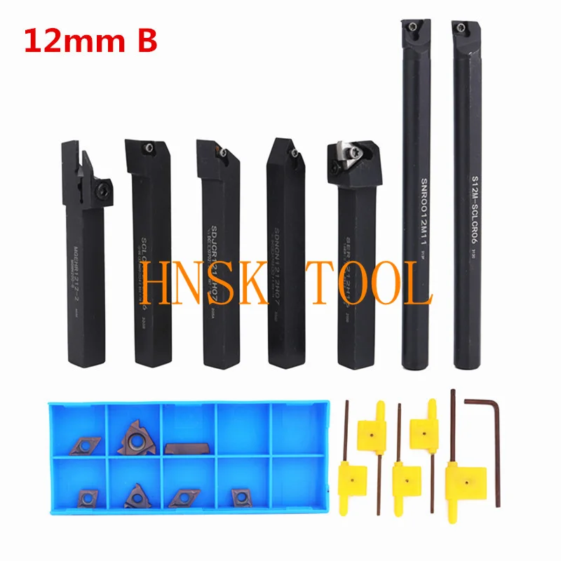 NEW 10mm 12mm 16mm Shank Lathe Turning Tool Holder Boring Bar Lathe Tool Lathe Cutter CNC Metal Turning Rod Holders And Inserts