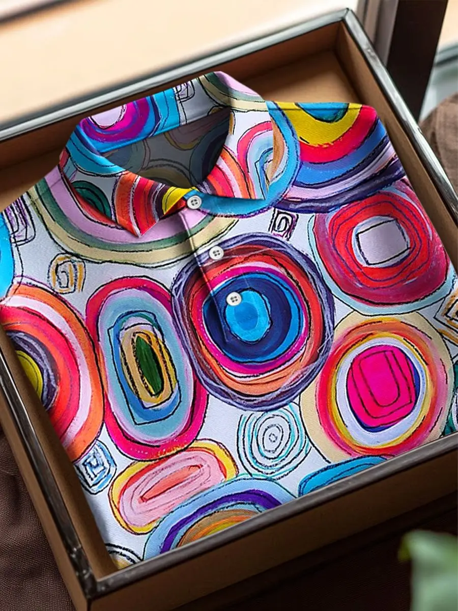 

Vintage Abstract Flowers Art Print Casual Short Sleeve Polo Shirt Men‘s Short Sleeve Polo Shirt