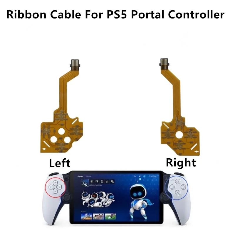 プレイステーションポータルリモートプレーヤー PS5 ポータルコントローラプレスキーレフト/右リボンケーブル交換ボタンライン