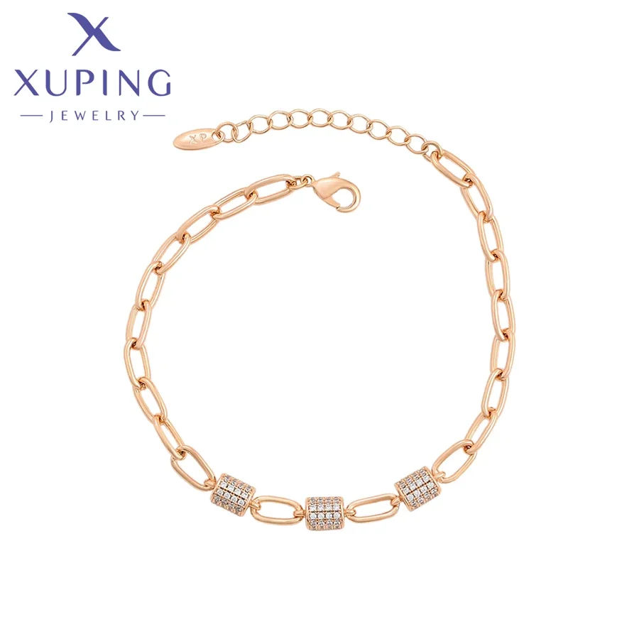 

Xuping Jewelry New Arrival Big Charm Fashion Vintage Bracelet With Synthetic Cubic Zirconia for Women Gift