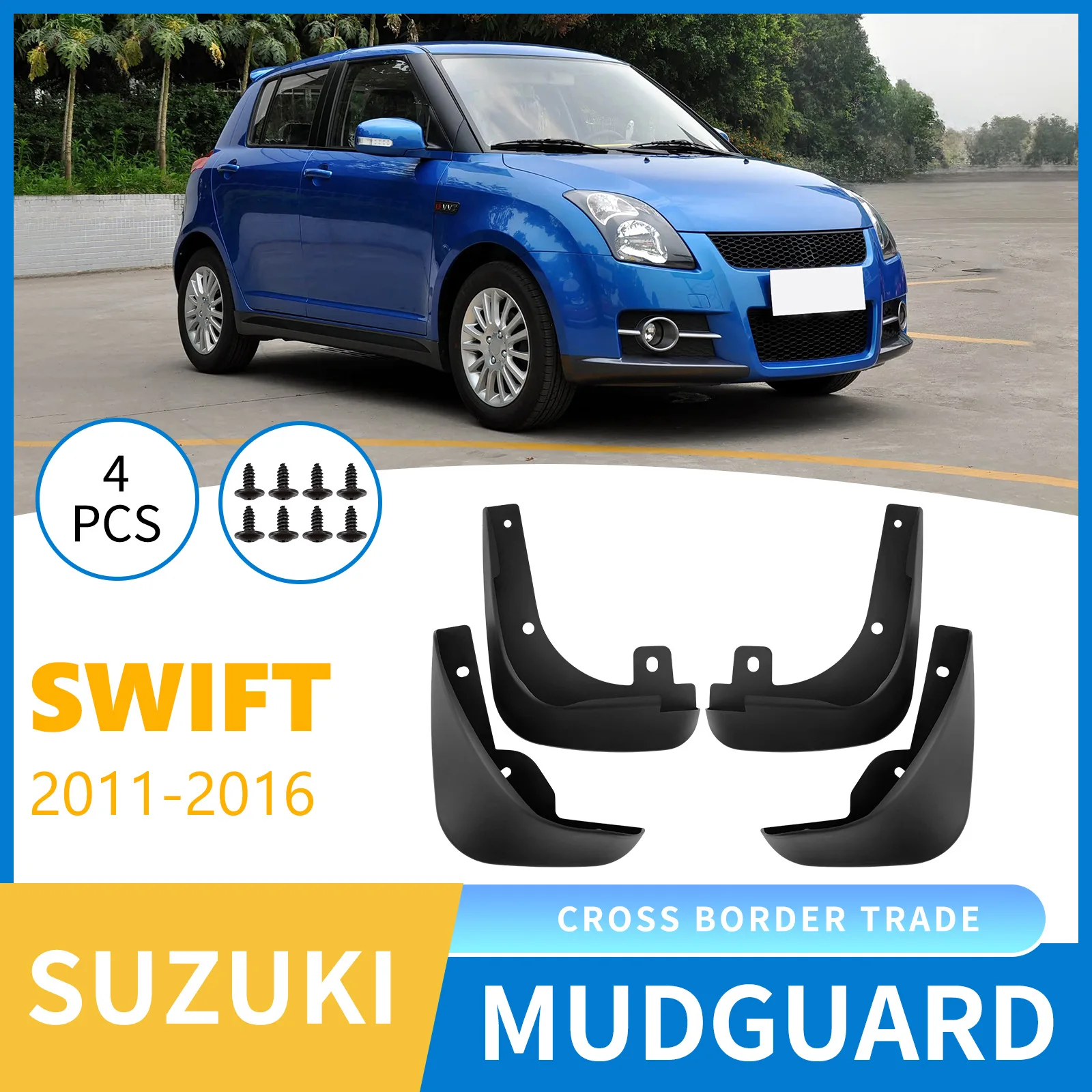 

Mudguard For Suzuki Swift 2011-2016 car tire mudguard modification,Mudflaps Front Rear Flares Splash Guards Cover