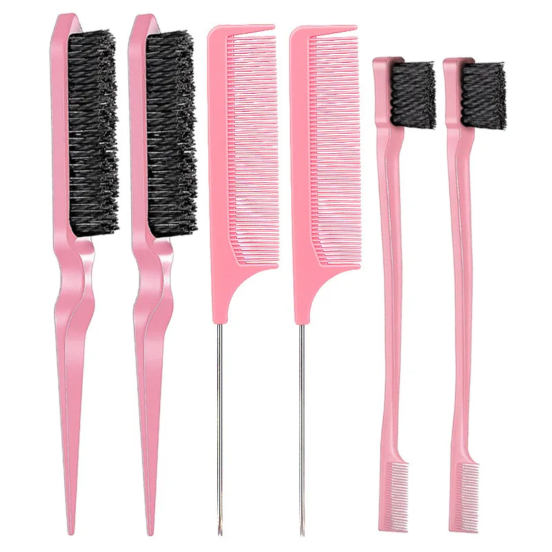 3pcs/set Double Sided Hair Edge Brush Set Hair Styling Comb Control Brush Accessories Hairline Brush Comb Styling Partition Comb