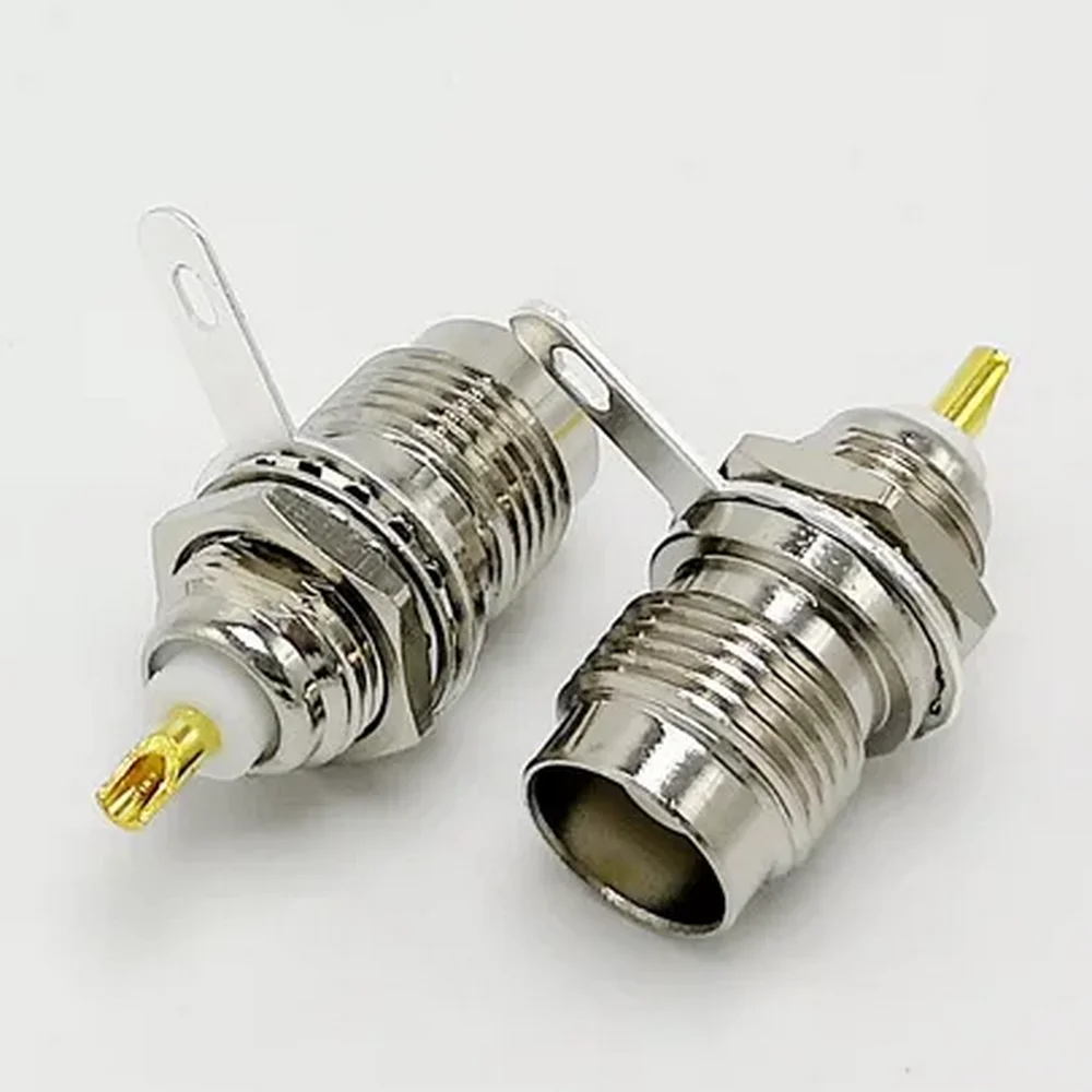 50 ohm tnc fêmea conector porca anteparo copo de solda em linha reta tnc montagem em painel 10 pçs/lote