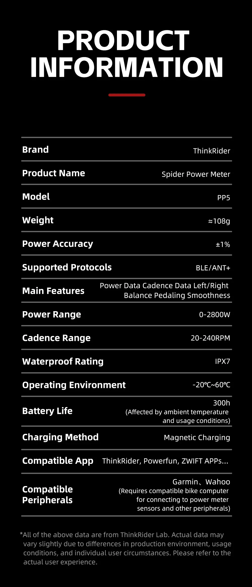 ThinkRider PP5 Spider Leistungsanzeige, 110BCD, 4-Bolzen-Achse, hohe Präzision und geringes Gewicht, für Shimano-Rennräder. – Detail 8