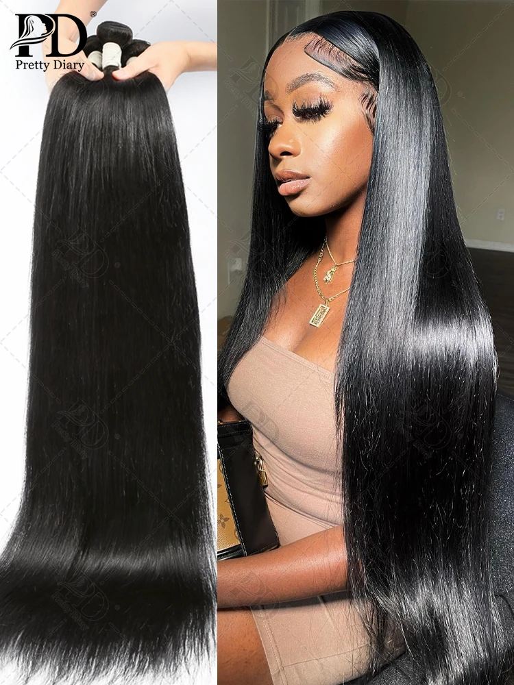 Pacotes peruanos do cabelo reto para mulheres negras, extensões de Remy do cabelo humano, 10A, 14-32"