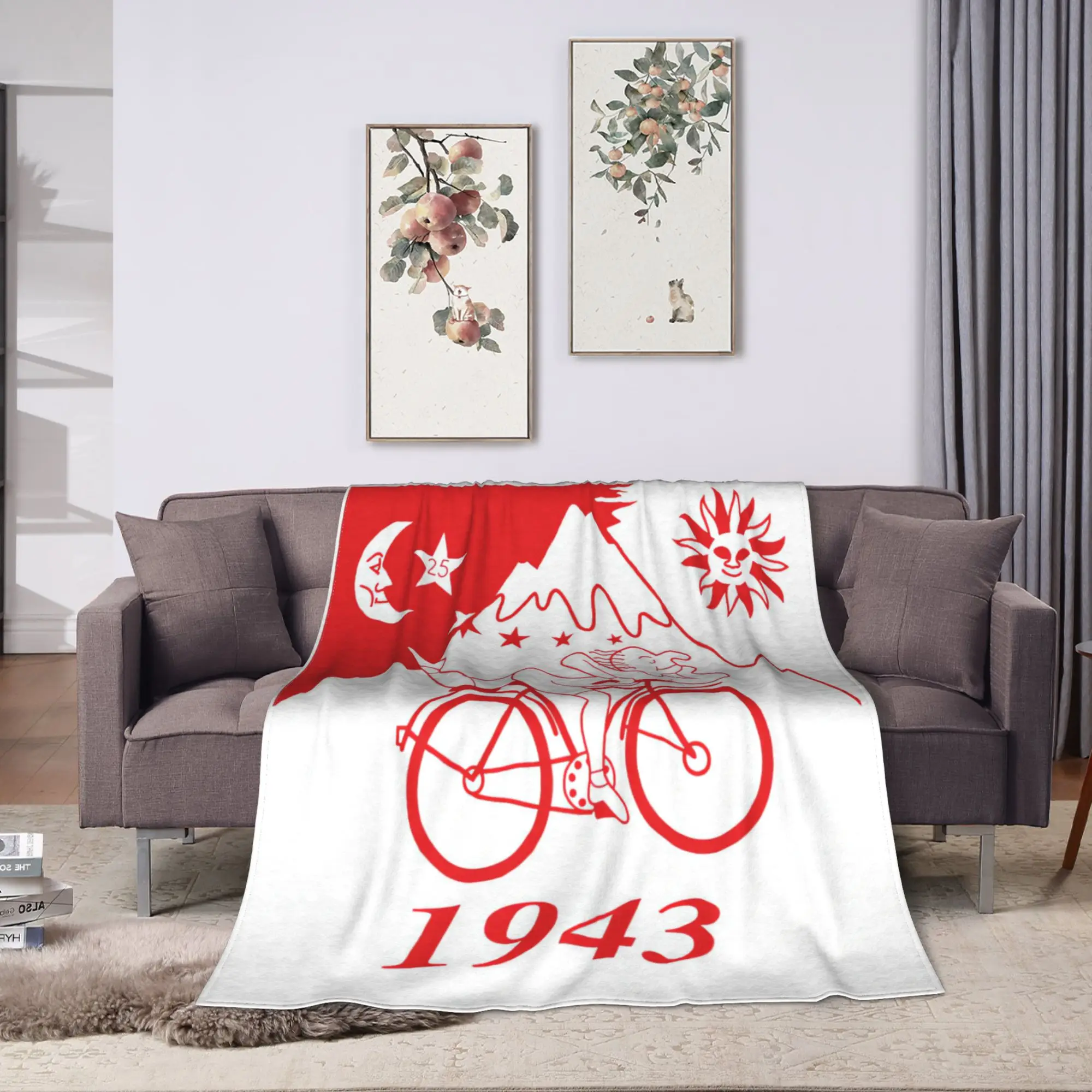 Albert Hoffman 1943 Blotter Blanket Quality Soft  Bedding Throws Winter Travel Bedroom Graphic Bedspread