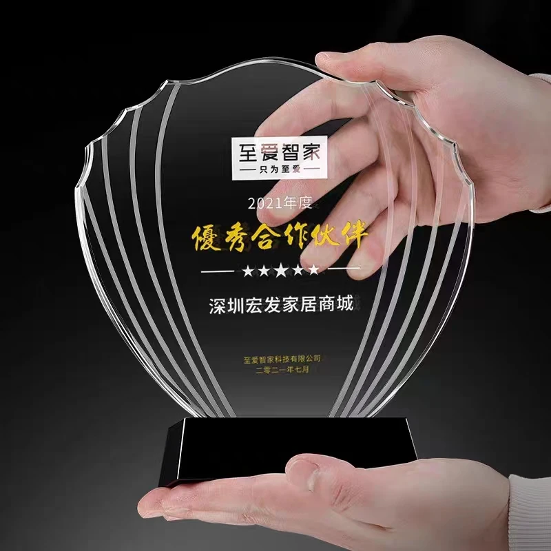 Free Custom Engraving Trophy Sports Game Match Anniversary Crystal Glass Crafts Event prizes Medal of Honor