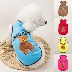 Little Bear Print Small Dog Clothes Small And Medium-sized Dog Puppy Spring Clothes Thin Section Breathable Pet Clothes T-shirt