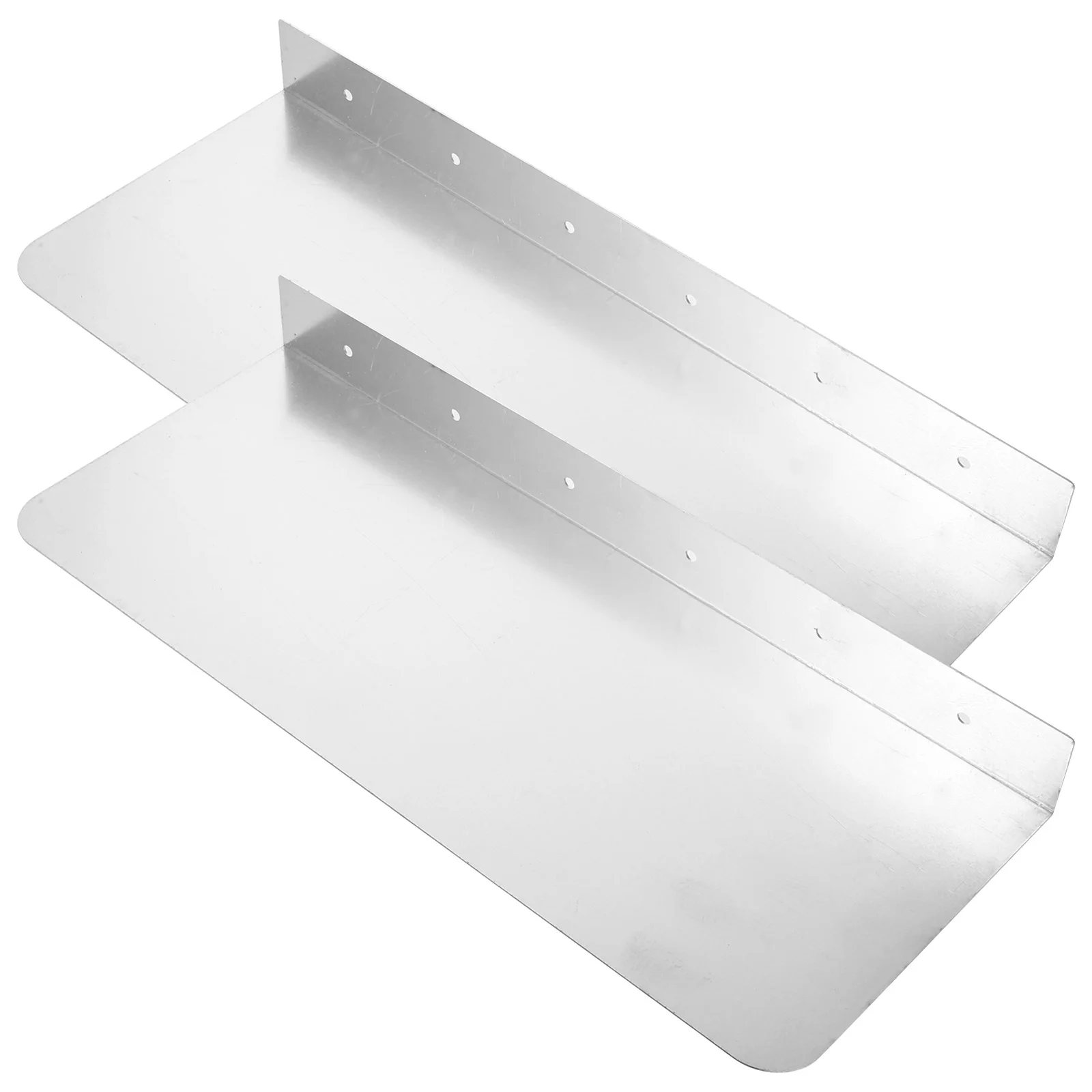 2 Pcs Sink Splashback Splashing-proof Baffle Board Anti-splashing Retaining Plates Guards Metal Pack Water Stainless Steel