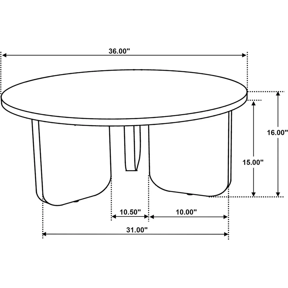 Dale Runder Couchtisch aus massivem Mangoholz in Braun