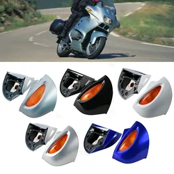 Motorcycle Rear View Side Mirror with Turn Signals Light Indicators Amber Amber Lens Left Right For BMW R1100RT R1150RT R1100RTP