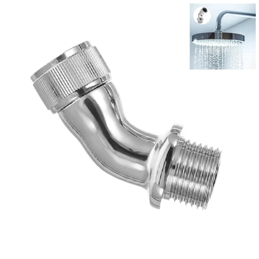 1 Pc Shower Elbow Adapter 45°Angle Extender For Shower Head Male To Female Shower Head High Quality New Practical