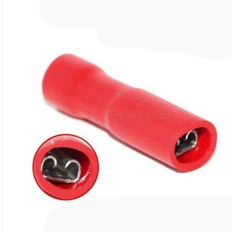 FDFD2-110 FDFD1.25-110 Insulating Female Insulated Electrical Crimp Terminal Connectors Cable Wire Connector 1000PCS 2.8mm