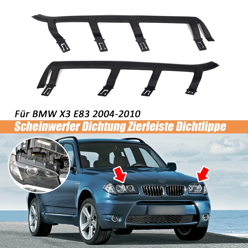 

1 пара уплотнительной ленты для фар, прокладка, водонепроницаемая полоса, автомобильные детали для BMW X3 E83 2004-2010 63126939273 63126939274