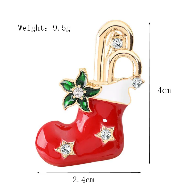 Brooch Christmas DIY Enamel Alloy Tree Santa Snowman Pin Mixed Color Small Lightweight Cute Festive Gift Bag Hat Clothing Decor
