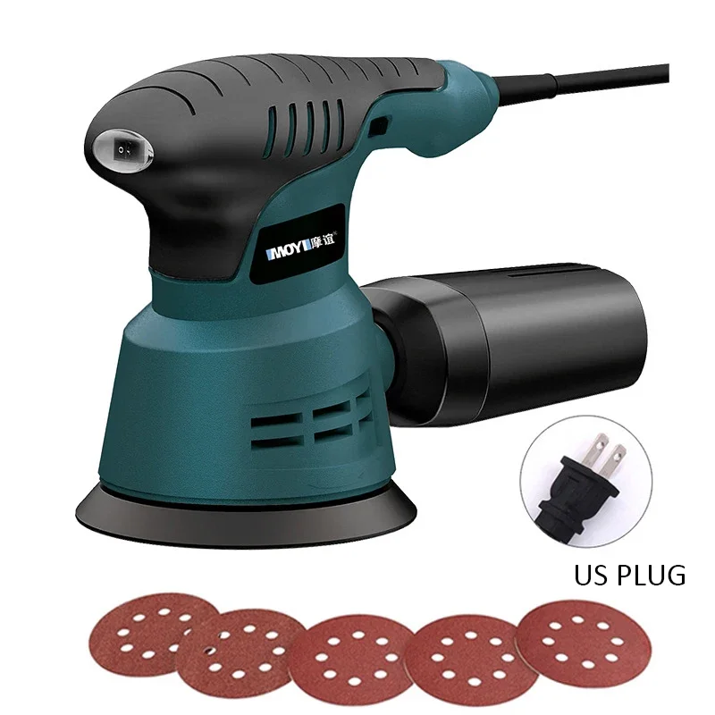 220V Electric Sander Machine 300W Random Orbital Polisher Variable Speed Sander Sandpaper Car Polishing Machine