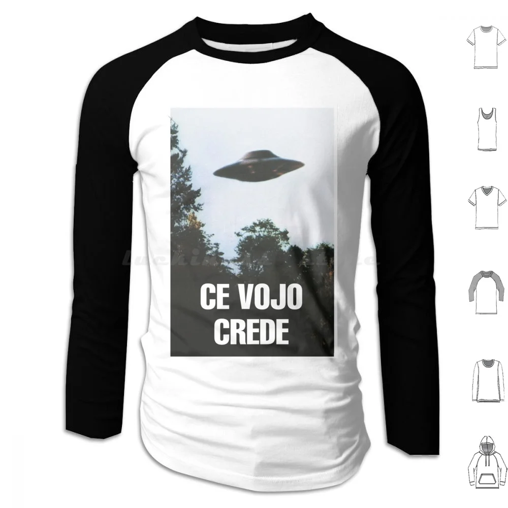 Zerocalcare-Ce Vojo Crede moletom com capuz de algodão manga comprida Zerocalcare Xfiles X Files Ufo Questo Mondo Não Mi Renderà Cattivo Roma