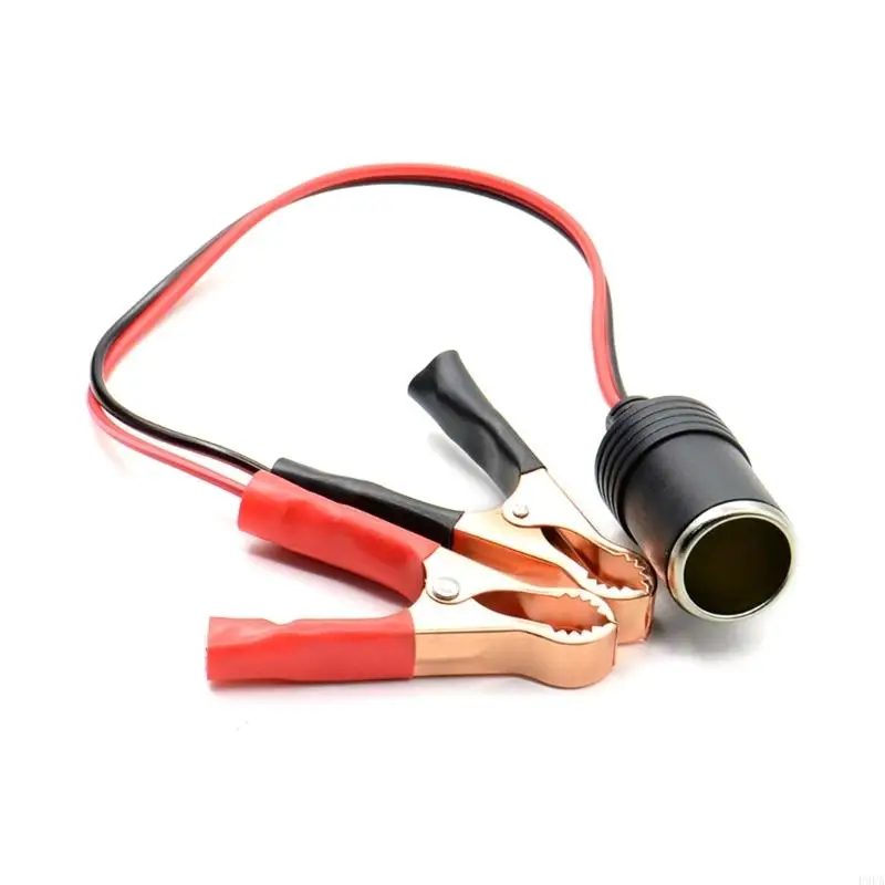 P9FA 12V Battery Terminals Clip-on Car Cigarette Lighter Socket Female Adapter, Cigarette Splitter Plug Extension Cord