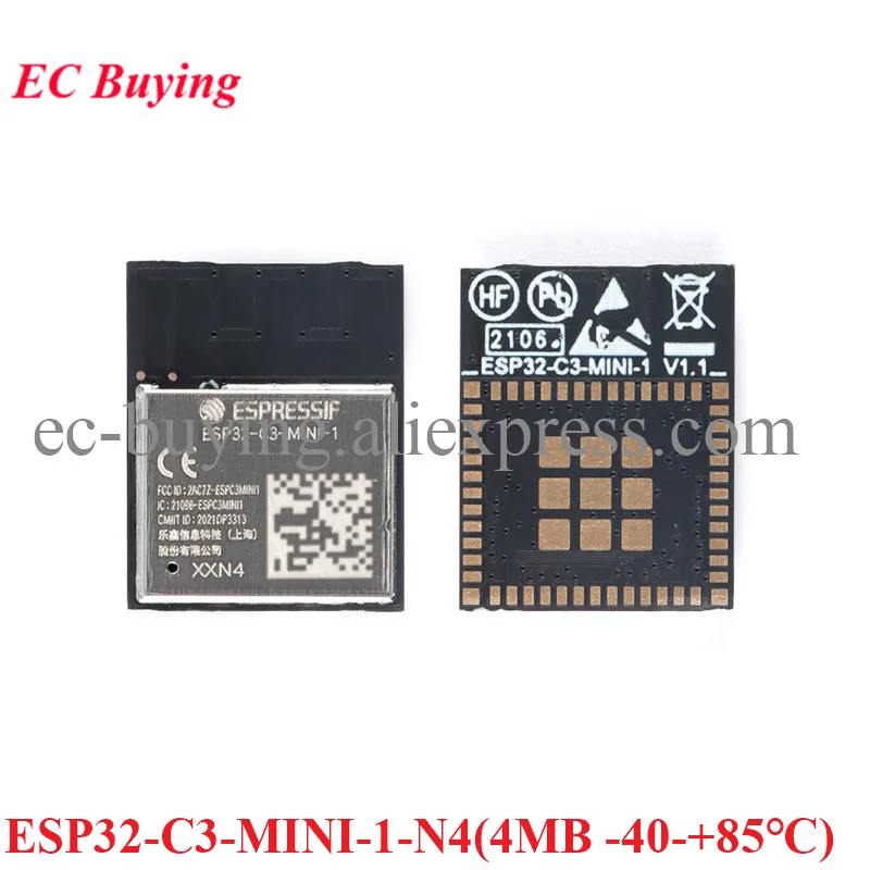 ESP32-C3-MINI-1 ESP32-C3-MINI-1U ESP32-C3 ESP32-C3FN4 Dual-mode 2.4GHz WiFi Bluetooth-compatible BLE 5.0 4MB FlashWireless Modul