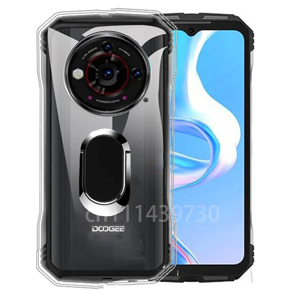 For DOOGEE V31 GT V30 Pro S118 Pro Case Ring Holder Soft TPU Kickstand Shockproof Glossy Cover For DOOGEE V31 GT Couqe Funda