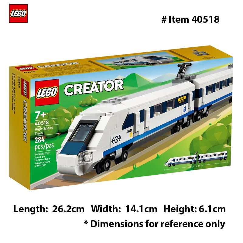 Lego-40518 Creator High-Speed Train 2, connected carriage, which is a driver\'s compartment and has a sloping front