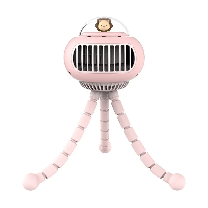 DurableF37 Stroller Fan Octopus Fan Desktop Student Silent Handheld And Shaking Head