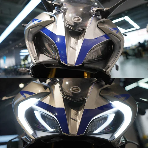 Imagen 2 del producto Para CFMOTO 250SR MY-22 luces de posición delanteras izquierda y derecha faros luces de ajuste lateral luces de circulación diurna accesorios de faros