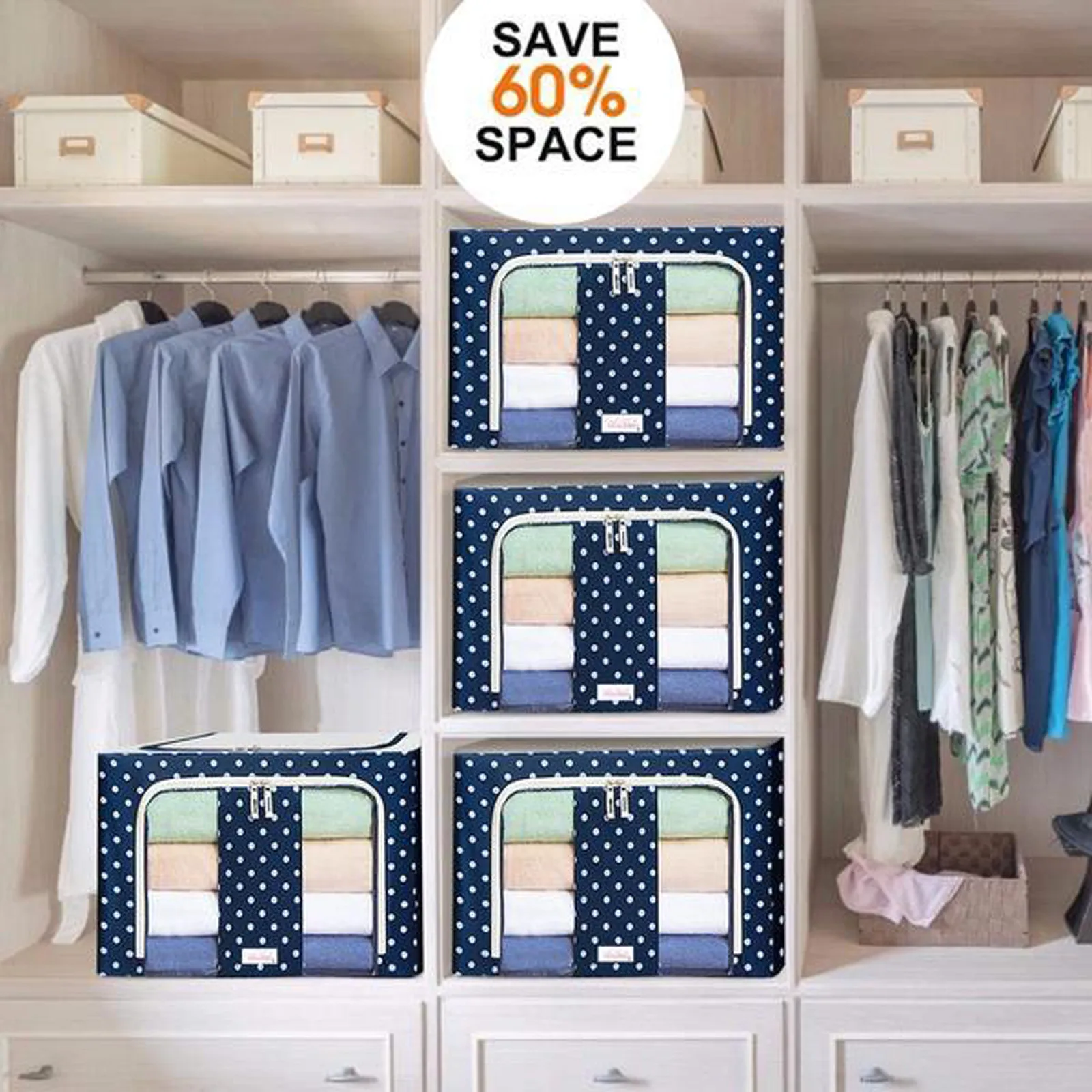 

Large Capacity Oxford Cloth Storage Box Clothes Closet Organizer Bed Quilt Sheet Blanket Pillow Container Foldable Storage Case