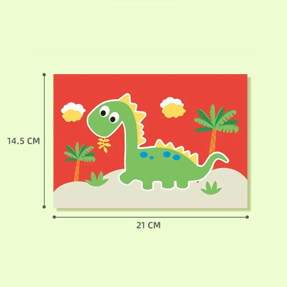 Paper 3D Stereoscopic Sticker Books Educational Toys Montessori DIY Paste Material Kit Cute Cartoon Animals Sticker Book