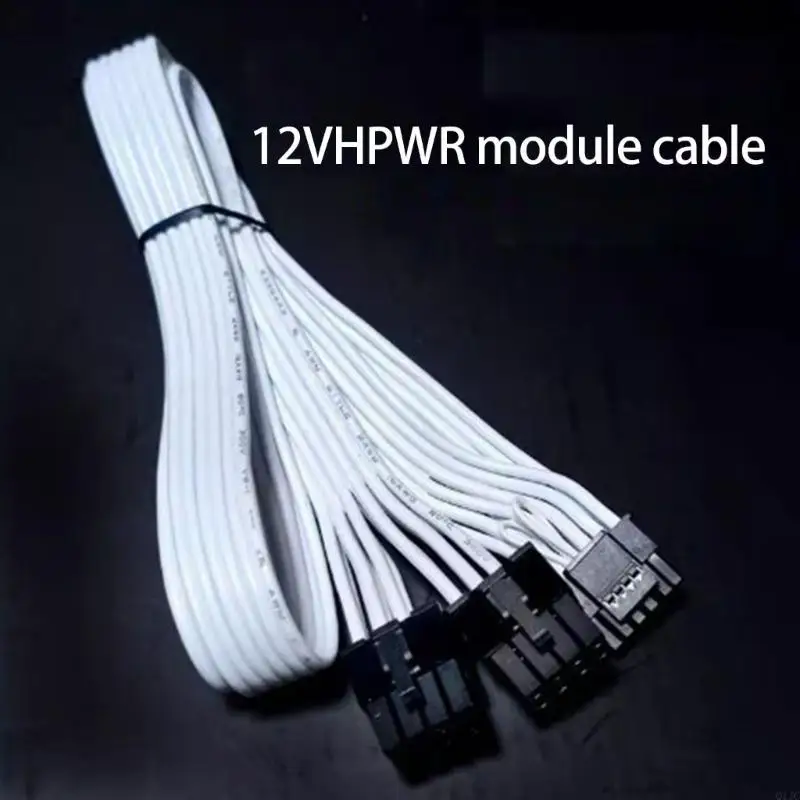 Q1JC 30cm PCIE 5.0 Cable 16AWG 2pin to 16pin 12VHPWR كابل للتكامل