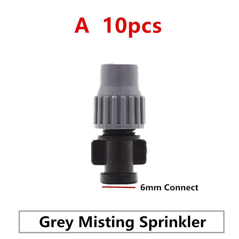 10pcs Adjustable Ultra-fine Atomizing Micro Sprinkler Garden Spray Roof Cooling Sprinkler Garden Flower Watering Kits Fittings