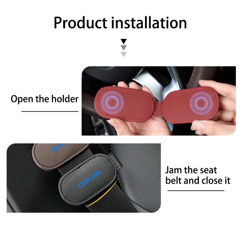 Car Seat Belt Clip Safety Belt Fixed Limiter Adjustable Stopper For Recaro view 3