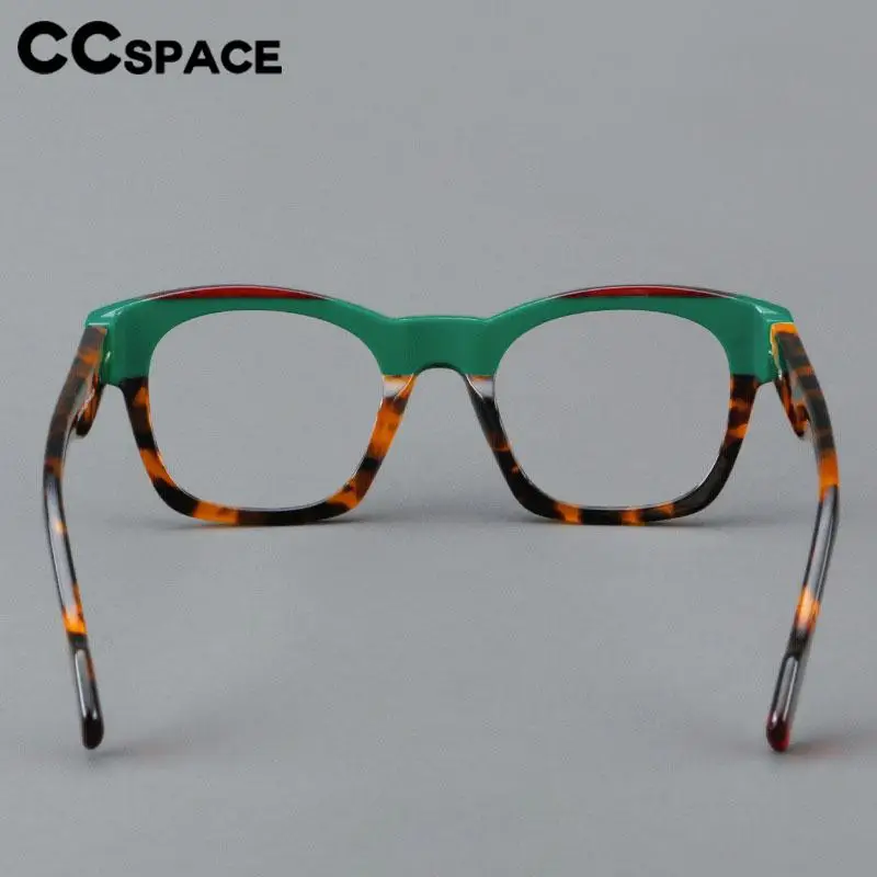 R57583 Retro Acetate Reading Glasses Fashion Color-Blocked Optical Presbyopia Eyeglasses Diopter +50+100+150+200+250+300+350