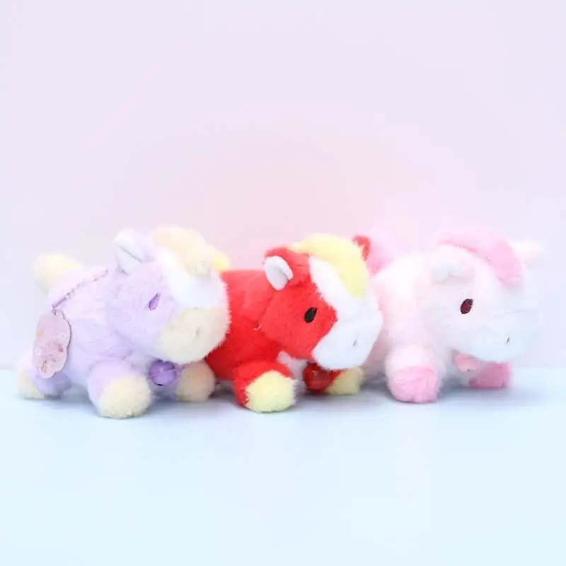 1개 러브 포니 키체인 12cm 귀여운 말 플러시 펜던트 여성용 카와이 자동차 키링 장식 선물 가방 액세서리