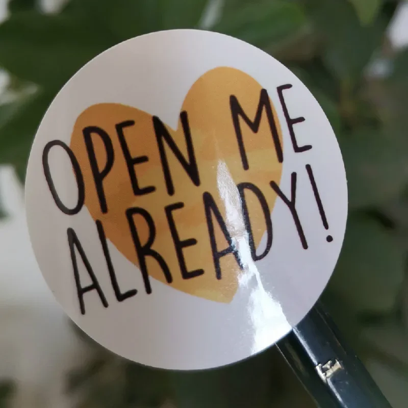 1.5 Inch Dank U Stickers Voor Gift Box Decor Labels Briefpapier Envelop Seal Labels Ronde Brief Open Me Al Stickers