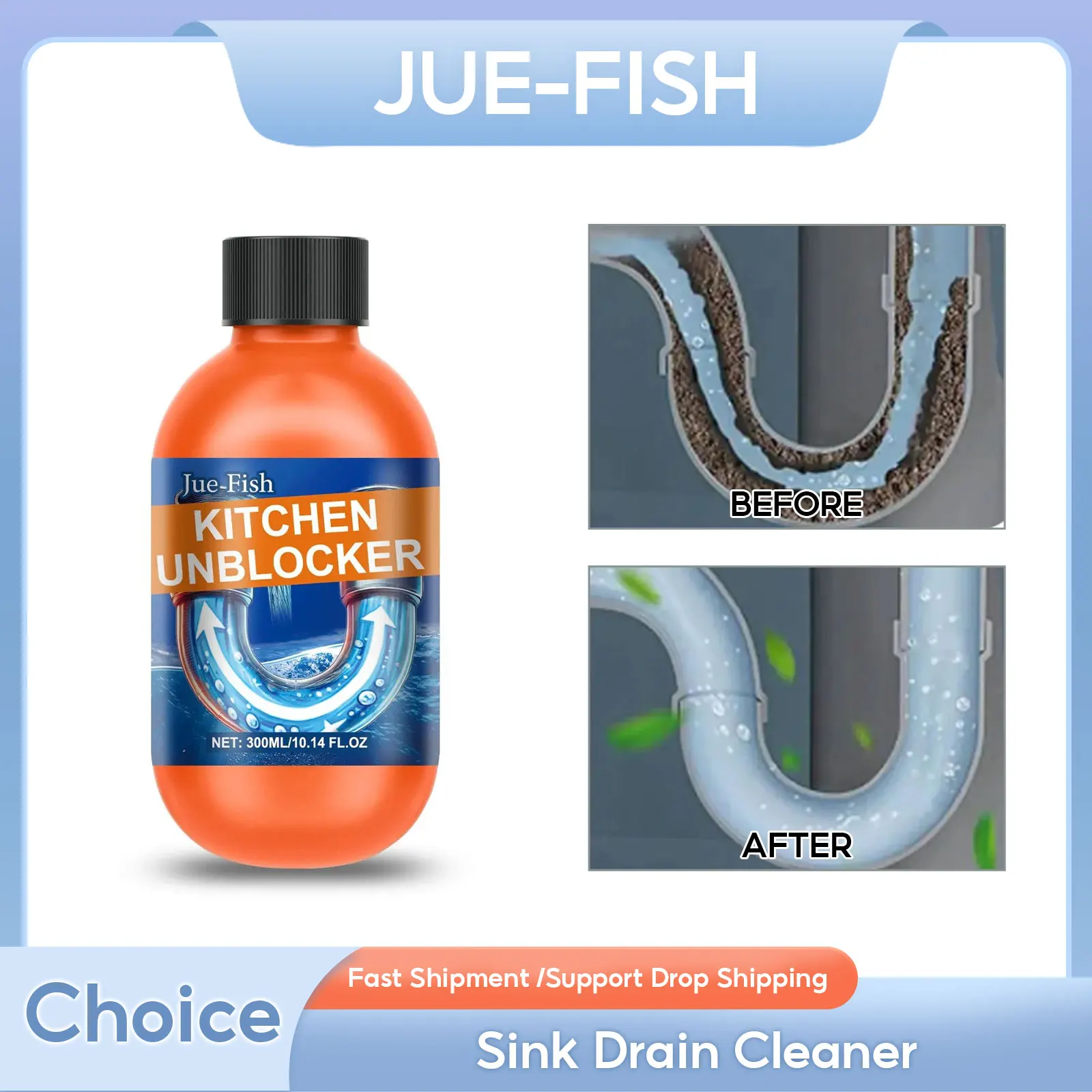 Sink Drain Cleaner Drain Clog Dissolver Piping Dredge Toilet Kitchen Deodorizing Bathtub Sewer Cleaning Drainage Dredging Agent