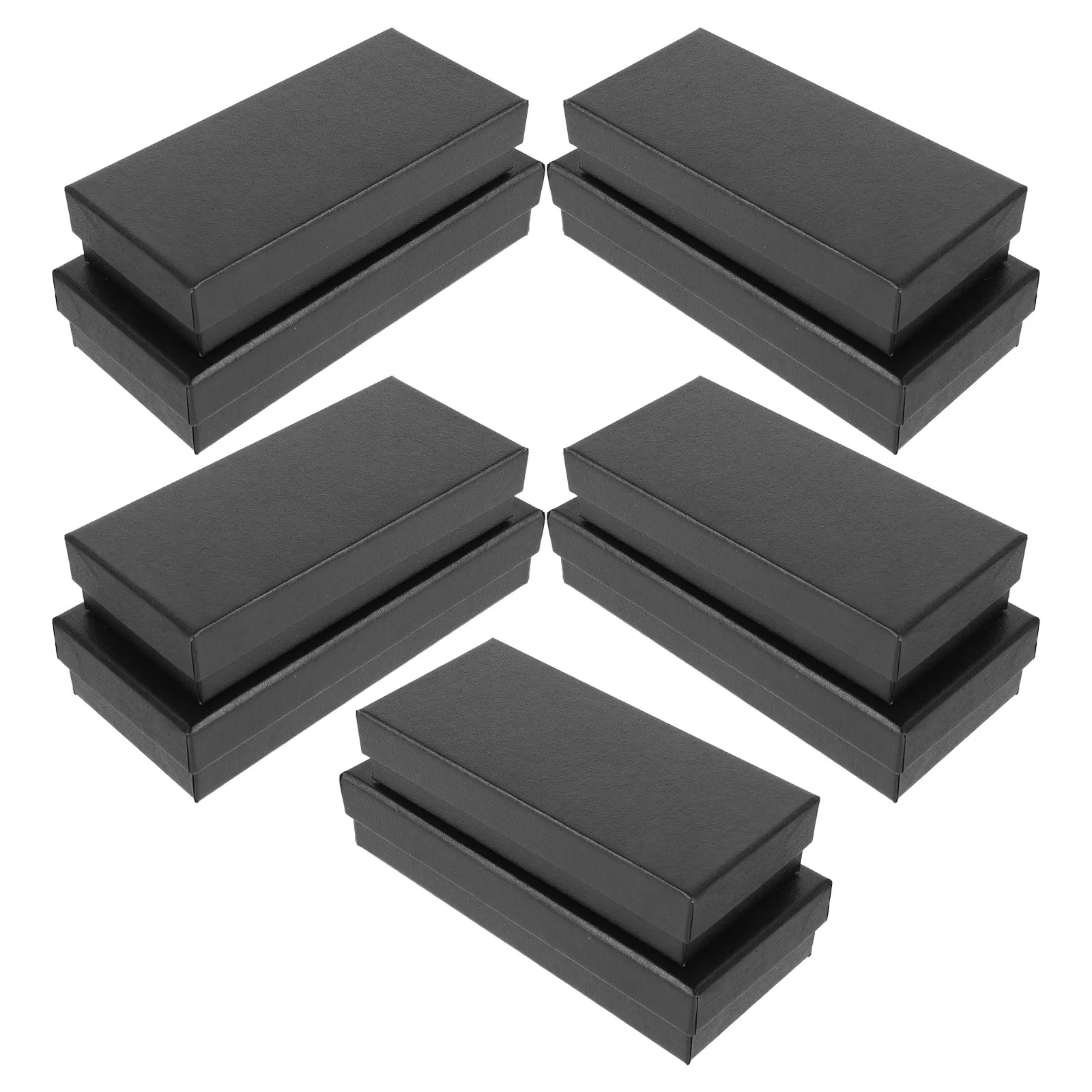 10pcs Black Rectangular Box Elegant Organizer Case Secure Slot For Watch Display Stand Single Watch Packaging Box