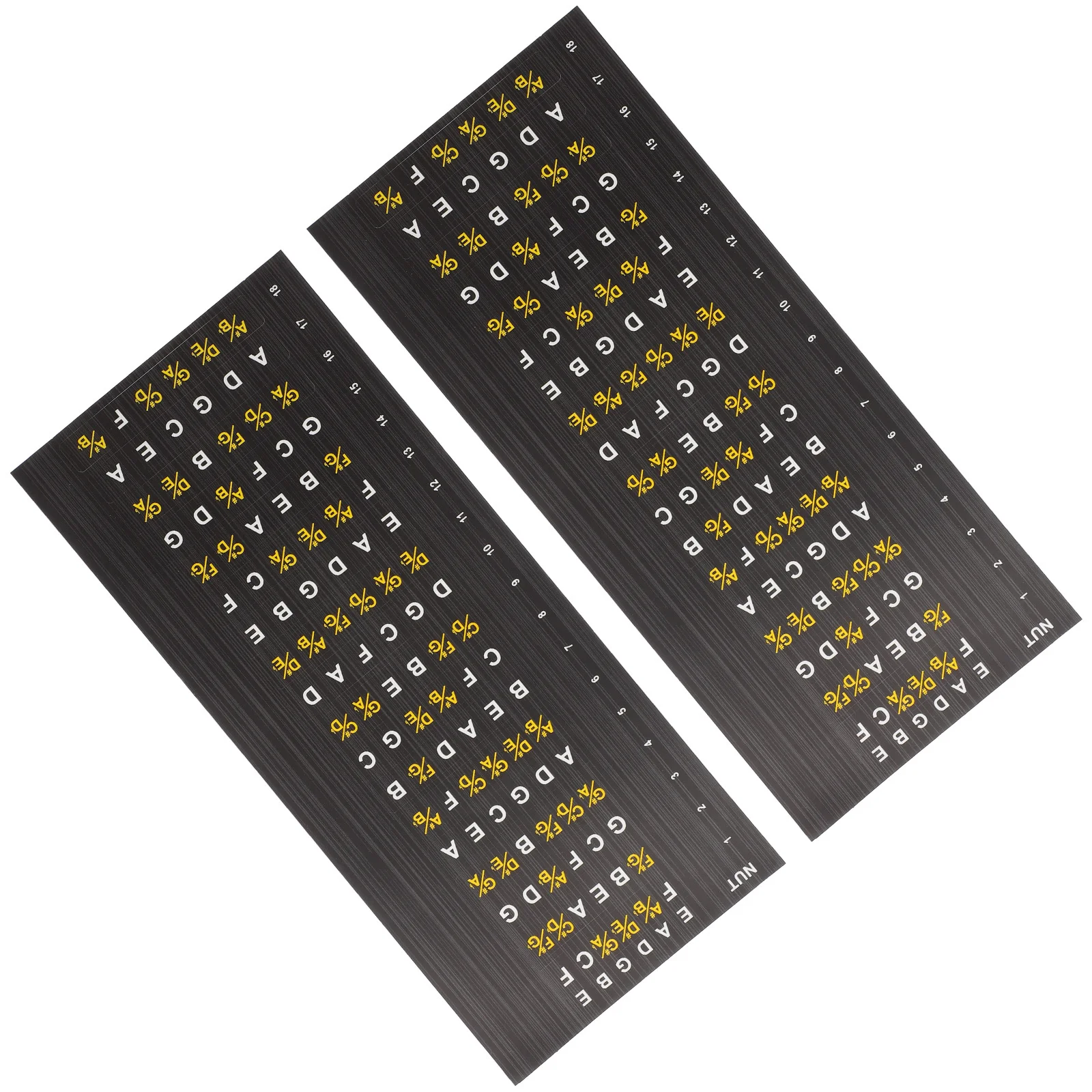 

2 Sheets Stickers Guitar Fretboard Chart Note Map Fingerboard Self-adhesive Decoration