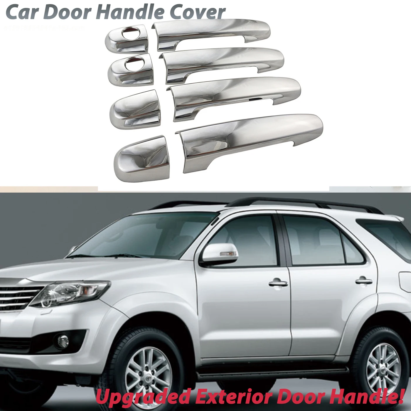 Chrome Door Handle Cover for 2004-2014 Toyota Fortuner & Innova, Exterior Trim & Upgraded Accessories